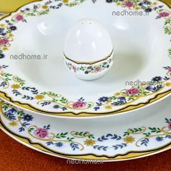 🧂 🌶️ نمک پاش و فلفل پاش چینی زرین طرح گلستان - دو عدد | ندهوم