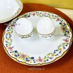 🧂 🌶️ نمک پاش و فلفل پاش چینی زرین طرح گلستان - دو عدد | ندهوم