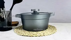 ✅🥘🍳 قابلمه تک گرانیتی یونیک سایز 28 ( 7 الی 8 نفر ) در سیلیکون | ندهوم