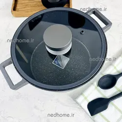 ✅🥘🍳 قابلمه تک گرانیتی یونیک سایز 28 ( 7 الی 8 نفر ) در سیلیکون | ندهوم