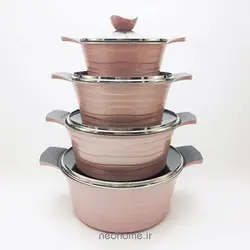 سرویس قابلمه 16 پارچه گرانیت یونیک رزگلد