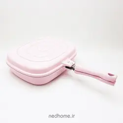 سرویس قابلمه چدن گرانیت 18 پارچه صورتی یونیک