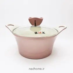 سرویس قابلمه چدن گرانیت 15 پارچه رزگلد BVK