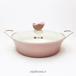 سرویس قابلمه چدن گرانیت 15 پارچه رزگلد BVK