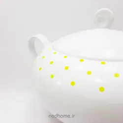 سوپ خوری در دار چینی زرین طرح اسپاتی زرد