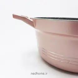 سرویس قابلمه چدن گرانیت 11 پارچه رزگلد یونیک طرح کلاسیک