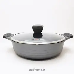 سرویس قابلمه چدن گرانیت 11 پارچه طوسی BVK