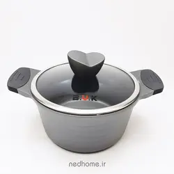 سرویس قابلمه چدن گرانیت 11 پارچه طوسی BVK