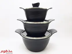 سرویس قابلمه چدن گرانیت 11 پارچه یونیک