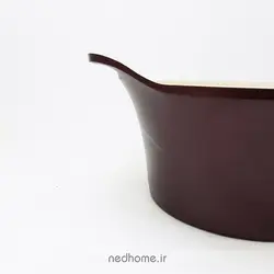 سرویس قابلمه چدن گرانیت 15 پارچه زرشکی(بادمجانی) BVK