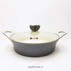 سرویس قابلمه چدن گرانیت 15 پارچه طوسی BVK