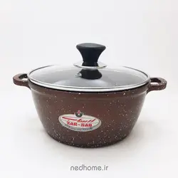 سرویس قابلمه گرانیت 7 پارچه زرساب سری ملورین - مسی