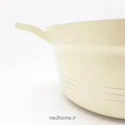 سرویس قابلمه چدن گرانیت 18 پارچه کرم یونیک