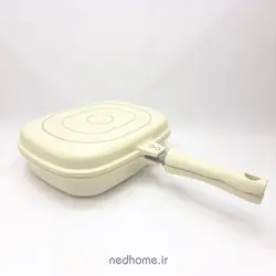 سرویس قابلمه چدن گرانیت 18 پارچه کرم یونیک