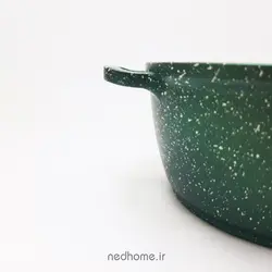 سرویس قابلمه چدن گرانیت 7 پارچه زرساب سری ملورین - یشمی