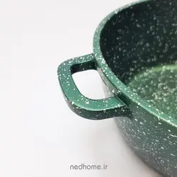 سرویس قابلمه چدن گرانیت 7 پارچه زرساب سری ملورین - یشمی