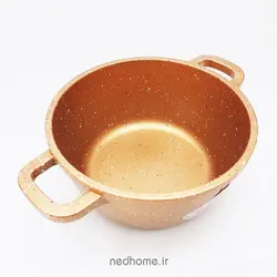 سرویس قابلمه گرانیت 7 پارچه زرساب سری ملورین - مسی متالیک