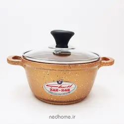 سرویس قابلمه گرانیت 7 پارچه زرساب سری ملورین - مسی متالیک