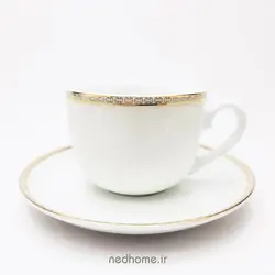 فنجان و نعلبکی ریوا طلایی چینی زرین