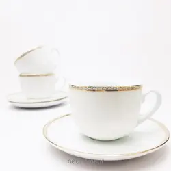 فنجان و نعلبکی ریوا طلایی چینی زرین
