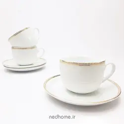 فنجان و نعلبکی ریوا طلایی چینی زرین