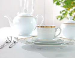 فنجان و نعلبکی ریوا طلایی چینی زرین