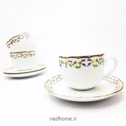 فنجان و نعلبکی گلستان چینی زرین