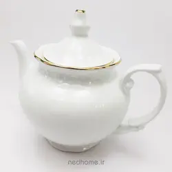 قوری چینی زرین چهار ترک طرح لب طلایی