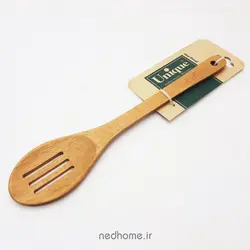 قاشق شیاردار چوبی یونیک