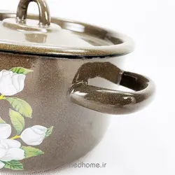 قابلمه تک لعابی گلدار - 18 cm