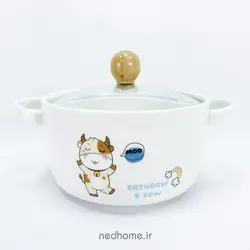 قابلمه تک سرامیکی BOWL - طرح RAINBOW