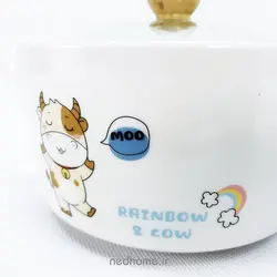 قابلمه تک سرامیکی BOWL - طرح RAINBOW