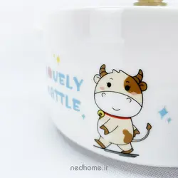 قابلمه تک سرامیکی BOWL - طرح LOVELY CATTLE