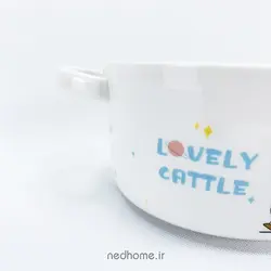 قابلمه تک سرامیکی BOWL - طرح LOVELY CATTLE