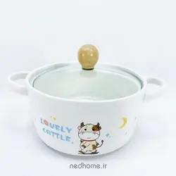 قابلمه تک سرامیکی BOWL - طرح LOVELY CATTLE