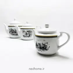 قوری چینی زرین 3 سایز استوانه ویلیج