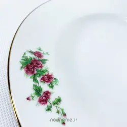 پیش دستی چینی زرین طرح گل قرمز