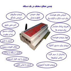 کنترل پیامکی دما و رطوبت 4 کانال با نمایشگر