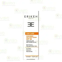 کرم ضد آفتاب رنگی SPF50 پوست خشک و نرمال اریکه 50 میلی لیتر