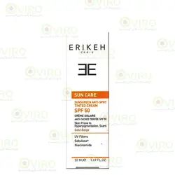 کرم ضد آفتاب و ضد لک رنگی SPF 50 اریکه 50 میلی لیتر