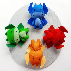 عروسک نمدی خانواده اژدها - فروشگاه اینترنتی پابزی