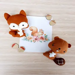 عروسک های نمدی حیوانات جنگل - فروشگاه اینترنتی پابزی