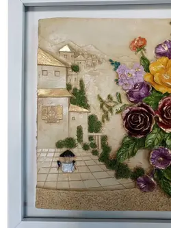 تابلو پلی استر گل رنگی &ndash; فروشگاه دکوریجات منزل