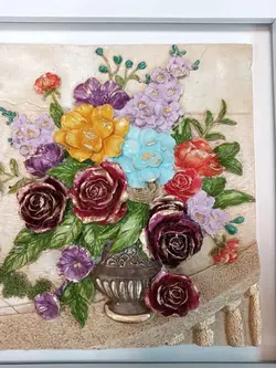 تابلو پلی استر گل رنگی &ndash; فروشگاه دکوریجات منزل