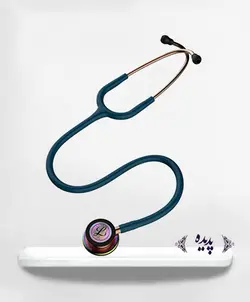 گوشی پزشکی لیتمن کلاسیک سه آبی کاربنی رنگین کمان 5807 littmann