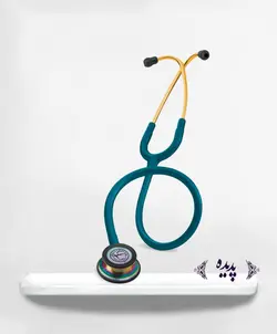 گوشی پزشکی لیتمن کلاسیک سه آبی کاربنی رنگین کمان 5807 littmann