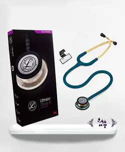 گوشی پزشکی لیتمن کلاسیک سه آبی کاربنی رنگین کمان 5807 littmann