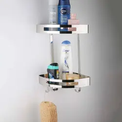 قفسه کنج حمام مدل استیل TR3