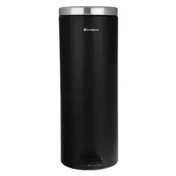 سطل زباله 20 لیتری پدالی استیل مشکی