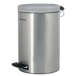 سطل زباله پدالی 12 لیتری استیل آرام بند